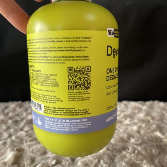 DevaCurl One Condition Decadence Ultra-Rich Cream Conditioner Moisture 12 Ounce - Picture 3 of 6
